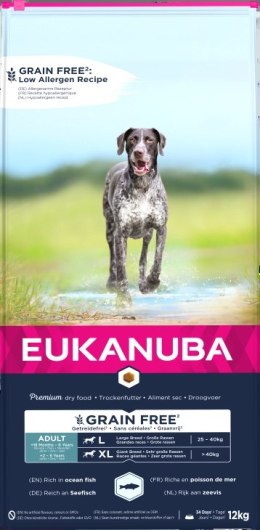 Eukanuba Adult Large Grain Free Łosoś 12kg