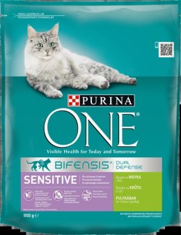 Purina One Cat Sensitive Karma Z Indykiem Dla Kota 800g
