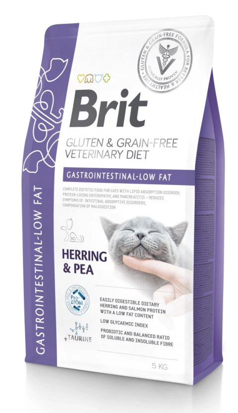 Brit GF Veterinary Diets Cat Gastrointestinal-Low Fat 5kg