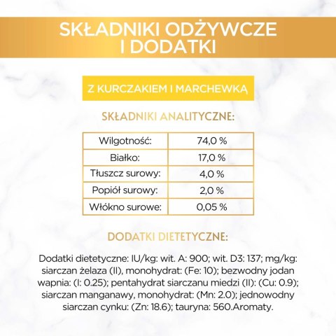 Purina Gourmet Gold Savoury Cake z kurczakiem i marchewką 85g