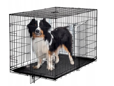 KLATKA KENNELOWA DLA PSA "XXXL" 121 X 74 X 80,5 CM *9692