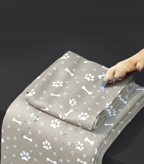 TRANSPORTER SAMOCHODOWY MATERIAŁOWY NA SIEDZENIE MATA DLA PSA KOTA