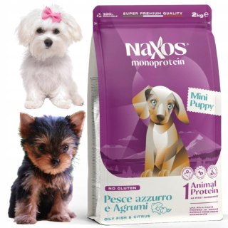 Sucha karma dla psa SZCZENIAKA ras małych RYBA NAXOS Mini Puppy 2kg YORK