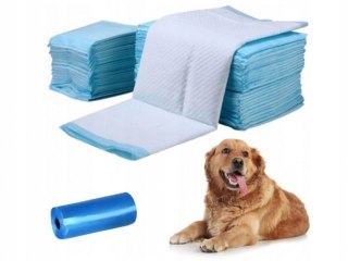 PODKŁADY CHŁONNE DLA PSA 45 X 60 100 SZT MATY DO NAUKI SIKANIA + WORKI