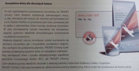 TROVET UCD Urinary Calm Diet Dla Kota 500g