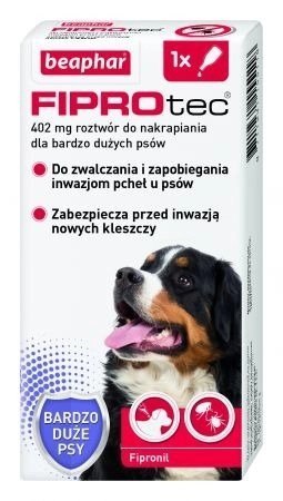 BEAPHAR Fiprotec XL Dla Psów Od 40 Do 60kg 402mg