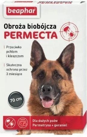 BEAPHAR Permecta Obroża Biobójcza Dla Dużych Psów 70cm