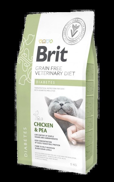 Brit Grain Free Veterinary Diets Cat Diabetes Kurczak Z Groszkiem 2kg