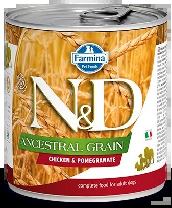 Farmina N&D Ancestral Grain Canine Adult Chicken& Pomegranate 285g