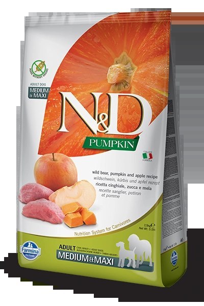 Farmina N&D Pumpkin Grain Free Canine Adult Medium&Maxi Boar&Apple 2,5kg