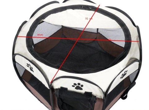 Leobert Sp. Z O. o. Składany Kojec Legowisko Klatka Dla Psa Kota Szary 91x91x58cm