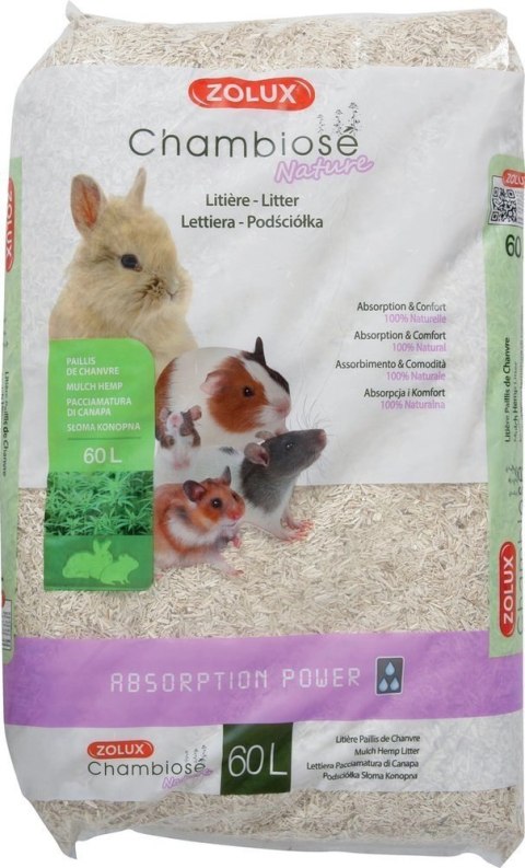 Zolux Naturalna Podściółka Z Konopi Chambiose Dla Gryzoni 60l