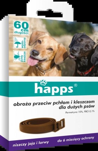 Bros Happs Obroża Przeciw Pchłom I Kleszczom Dla Dużych Psów 60cm