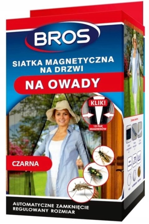 Bros Klik Siatka Magnetyczna Na Drzwi Czarna 100x220cm