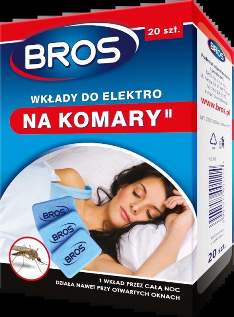 Bros Wkłady Do Elektro Na Komary 20 szt