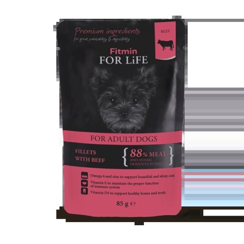 Fitmin Dog For Life Adult Beef With In Gravy 85g