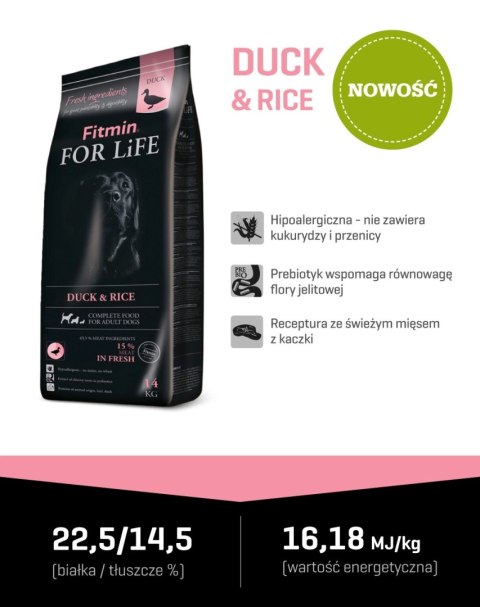Fitmin For Life Duck & Rice 14kg