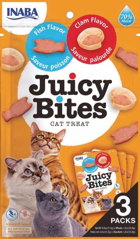 INABA Ciao Juicy Bites Ryba I Małże 3x11,3g
