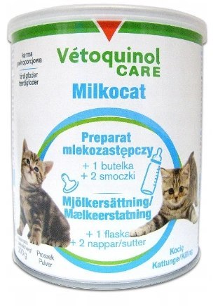 Vetoquinol Milkocat VTQ Care 200g + Butelka i 2 Smoczki