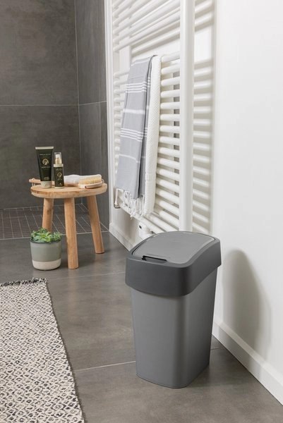 Curver Flip Bin Kosz Na Śmieci Szaro-Grafitowy 10l