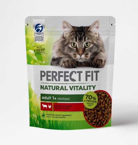 PERFECT FIT Natural Vitality Adult 1+ Z Wołowiną I Kurczakiem 650g
