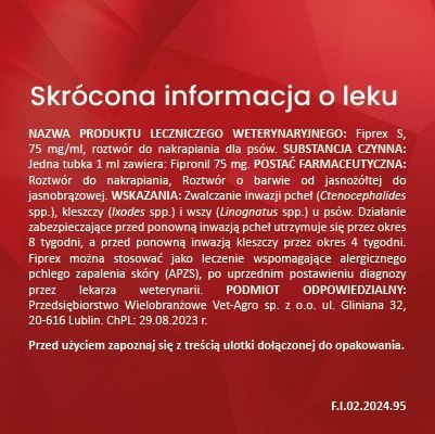 Vet-Agro Fiprex S 1ml