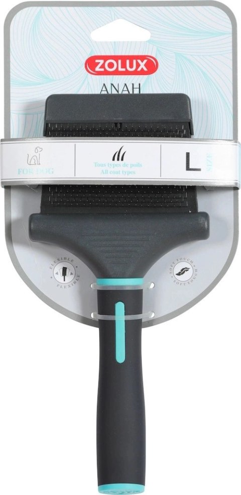 Zolux Anah Dwustronna Elastyczna Szczotka Dla Psa L