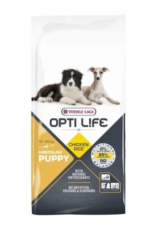 Versele-Laga Opti Life Puppy Medium Dla Szczeniąt Średnich Ras Z Kurczakiem 12,5kg
