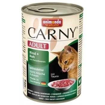 Animonda Cat Carny Adult Wołowina + Dziczyzna Z Borówkami 400g