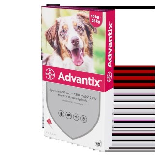 Bayer Advantix Krople Na Kleszcze I Pchły 4x2,5ml