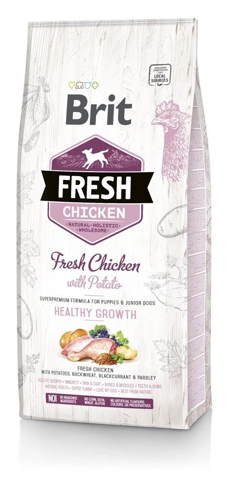 Brit Fresh Chicken & Potato Puppy Healthy Growth 12kg