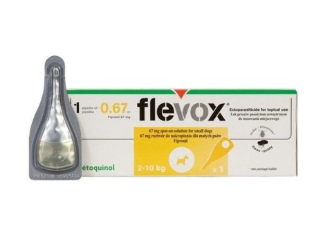 Vetoquinol Flevox S Na Pchły I Kleszcze Dla Psów 2-10kg 1x0,67ml