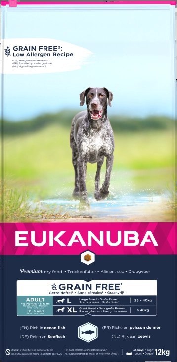 Eukanuba Adult Large Grain Free Łosoś 12kg