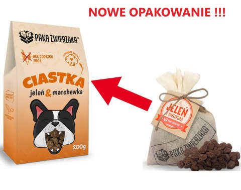 Paka Zwierzaka Ciastka Jeleń Z Marchewką 200g