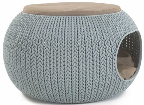 Curver KNIT Legowisko Dla Zwierząt Szaroniebieskie 56,7x56,7x32,9cm