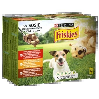 FRISKIES Vitafit Adult Karma dla psów w sosie 12x100g
