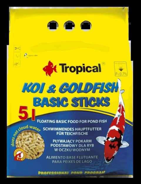 TROPICAL Koi & Goldfish Basic Sticks 5l/400g