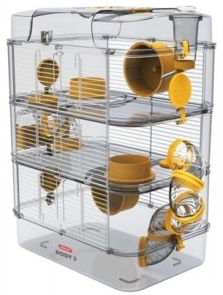 Zolux Klatka Rody3 Trio 41x27x53cm Żółta