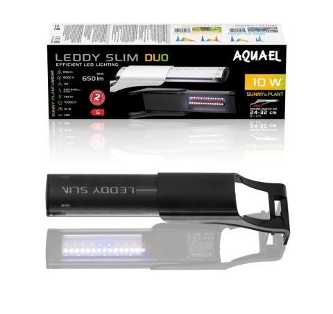 AQUAEL Leddy SlimDuo 10W Sunny Plant&Night Czarne