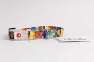 DogStuffs Obroża z klamrą LED 20mm/20-35cm piksele
