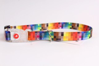DogStuffs Obroża z klamrą LED 20mm/35-50cm piksele