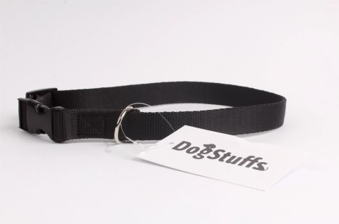 DogStuffs Obroża z plastikową klamrą 15mm/24-40cm czarna