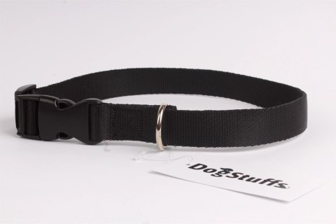 DogStuffs Obroża z plastikową klamrą 20mm/30-55cm czarna