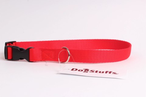 DogStuffs Obroża z plastikową klamrą 20mm/30-55cm czerwona