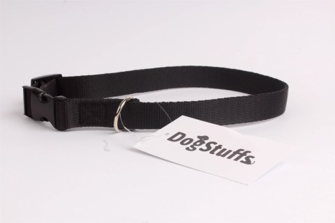 DogStuffs Obroża z plastikową klamrą 25mm/34-60cm czarna