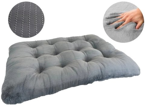 DogStuffs Poduszka sztuczne futro RABBIT szara 100x70 cm