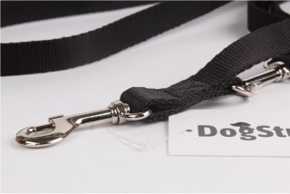 DogStuffs Smycz Regulowana - Czarna 20mm/220cm