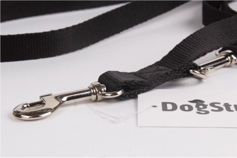 DogStuffs Smycz Regulowana - Czarna 20mm/220cm
