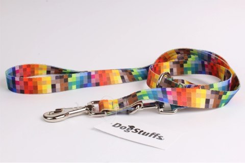 DogStuffs Smycz Regulowana - Piksele 25mm/220cm
