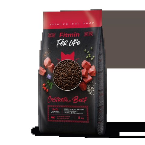 Fitmin Cat For Life Castrate Beef 8kg